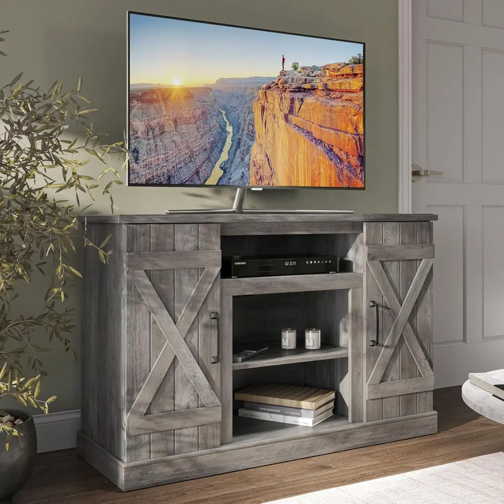 47 Inch TV Stand & Media Entertainment Center TV Cabinet with Storage for TVs up to 50 Inch Console Table with Open Storage She