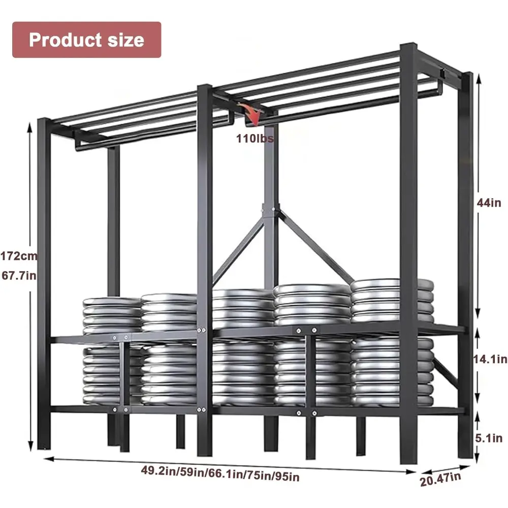 Foldable Portable Wardrobe Closet Large Heavy Duty Portable Covered Rack with Cover 1200lbs Freestanding Clothing Racks for Hang