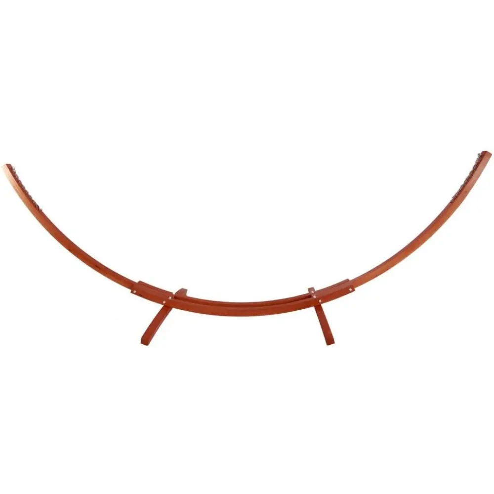 14 ft Wood Hammock Stand Only Heavy Duty Russian Pine Hardwood Arc Frame Hammock Stands with Chains and Hooks, 400 lb Capacity