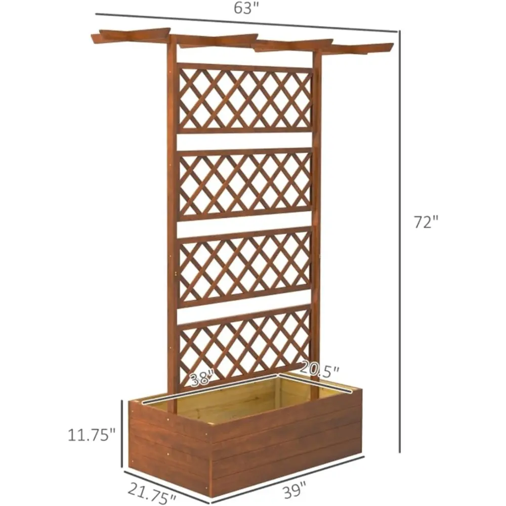 Wooden Planter、Flower Shelf,Wooden Garden Trellis