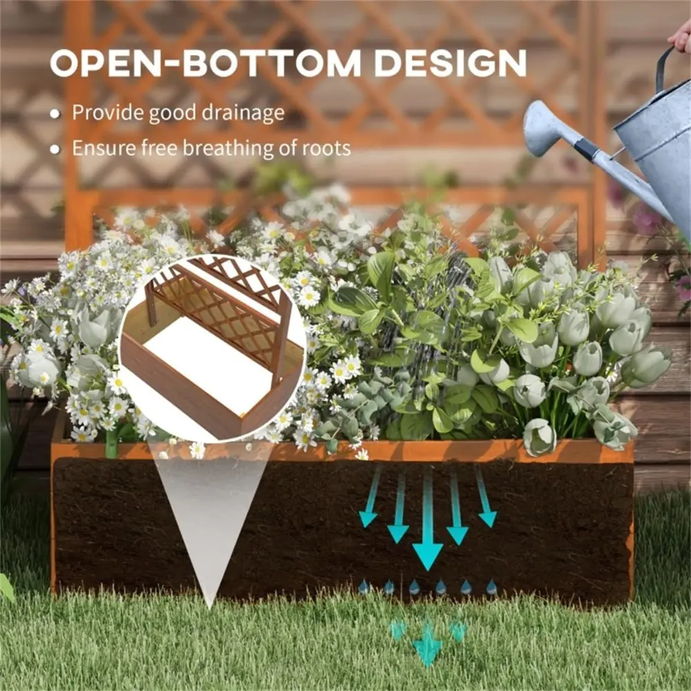 Wooden Planter、Flower Shelf,Wooden Garden Trellis