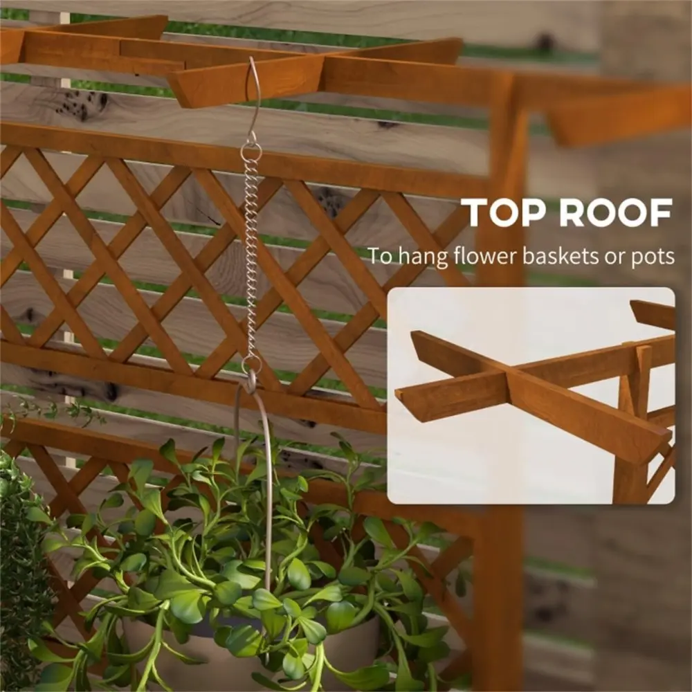 Wooden Planter、Flower Shelf,Wooden Garden Trellis