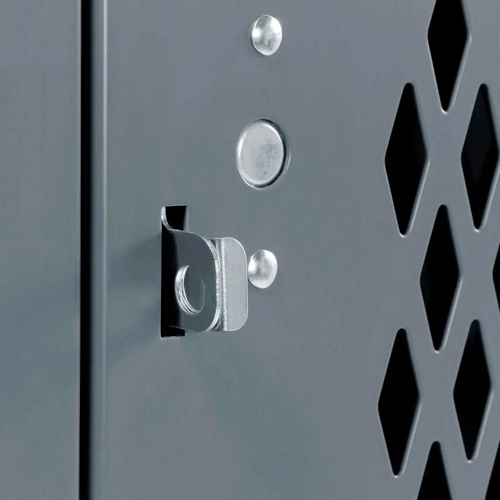 Heavy Duty Ventilated Steel Locker, Six Tier, 3-Wide, 12x18x12, Unassembled, Gray