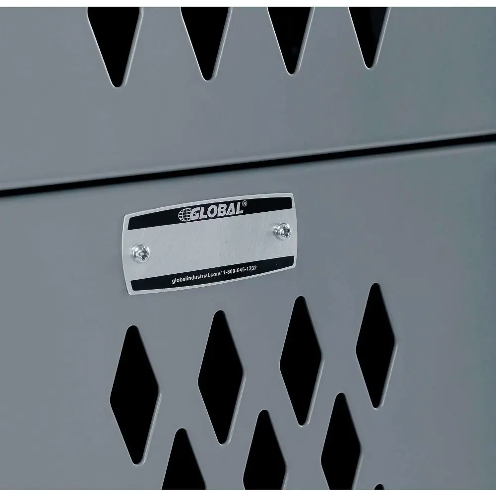 Heavy Duty Ventilated Steel Locker, Six Tier, 3-Wide, 12x18x12, Unassembled, Gray