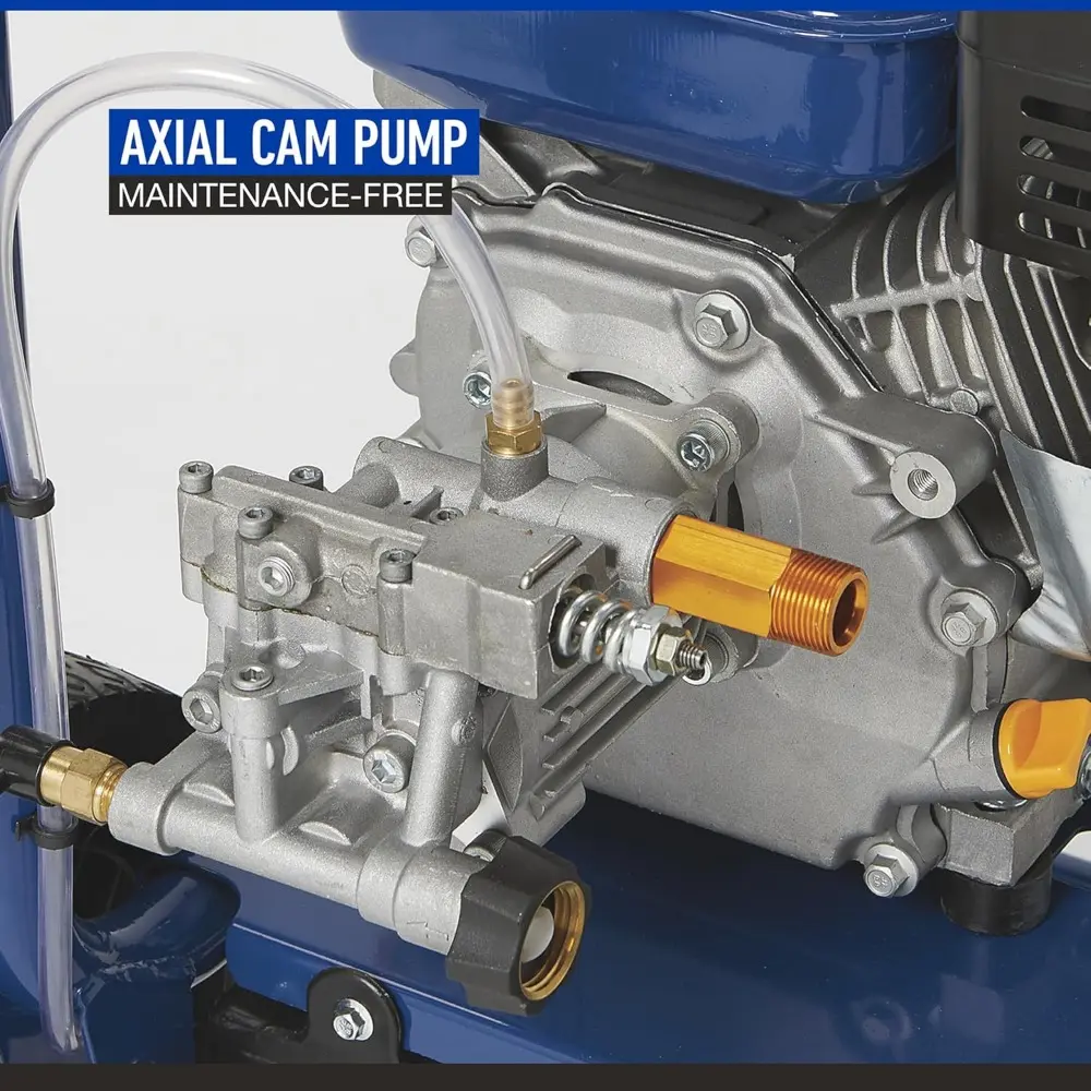 Gas Cold Water Pressure Washer, 3400 PSI, 2.7 GPM, Maintenance-Free Axial Pump, Steel Tube Frame