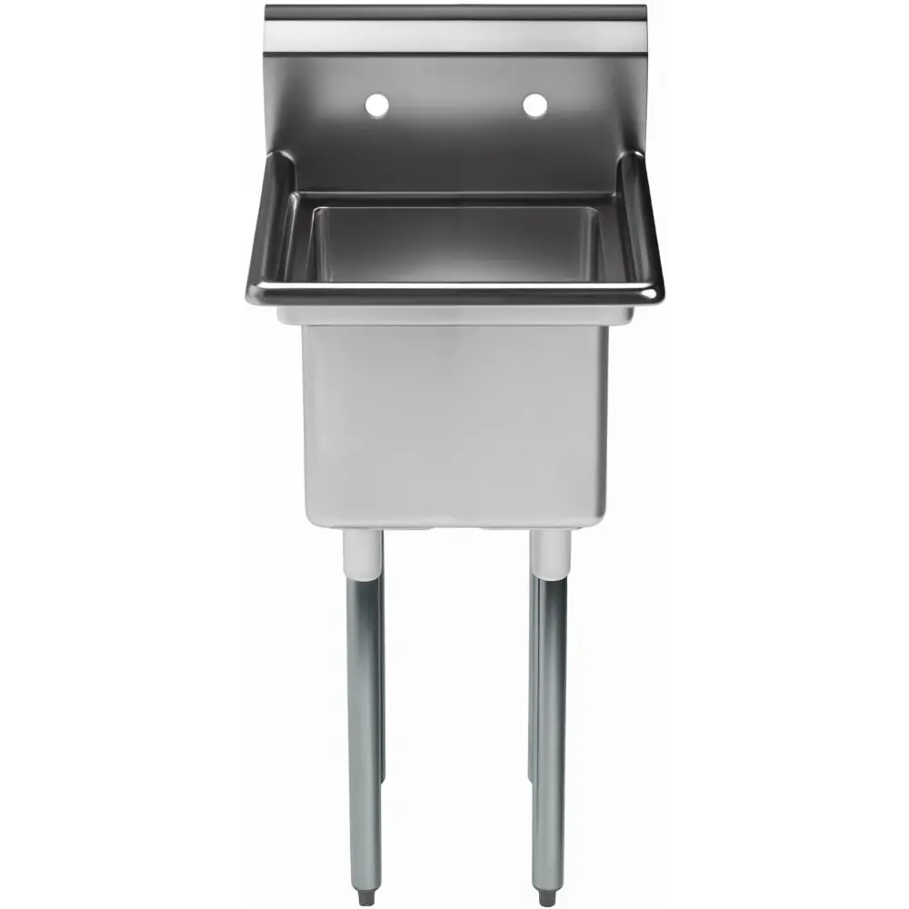 Stainless Steel Prep & Utility Sink | 304 Stainless Steel | Restaurant, Kitchen, Laundry, Garage | NSF (Bowl Size: 16" x 14" No