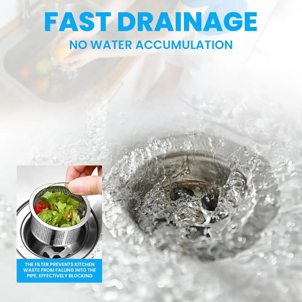 Stainless kitchen sink,Trinity stainless steel multi-function sink,multi-layer sealed drain with removable filter basket,47.3" x