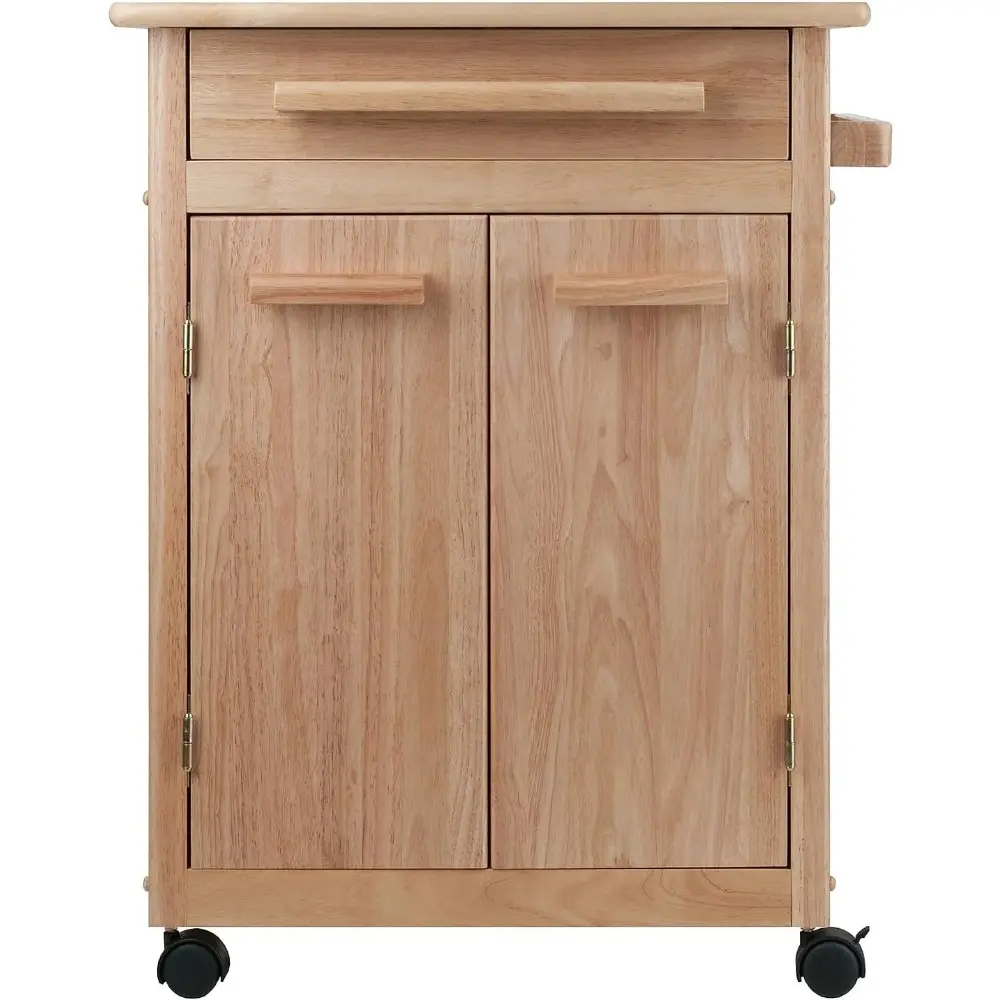 Wood Kitchen Cart, Natural, Single Drawer (82027)