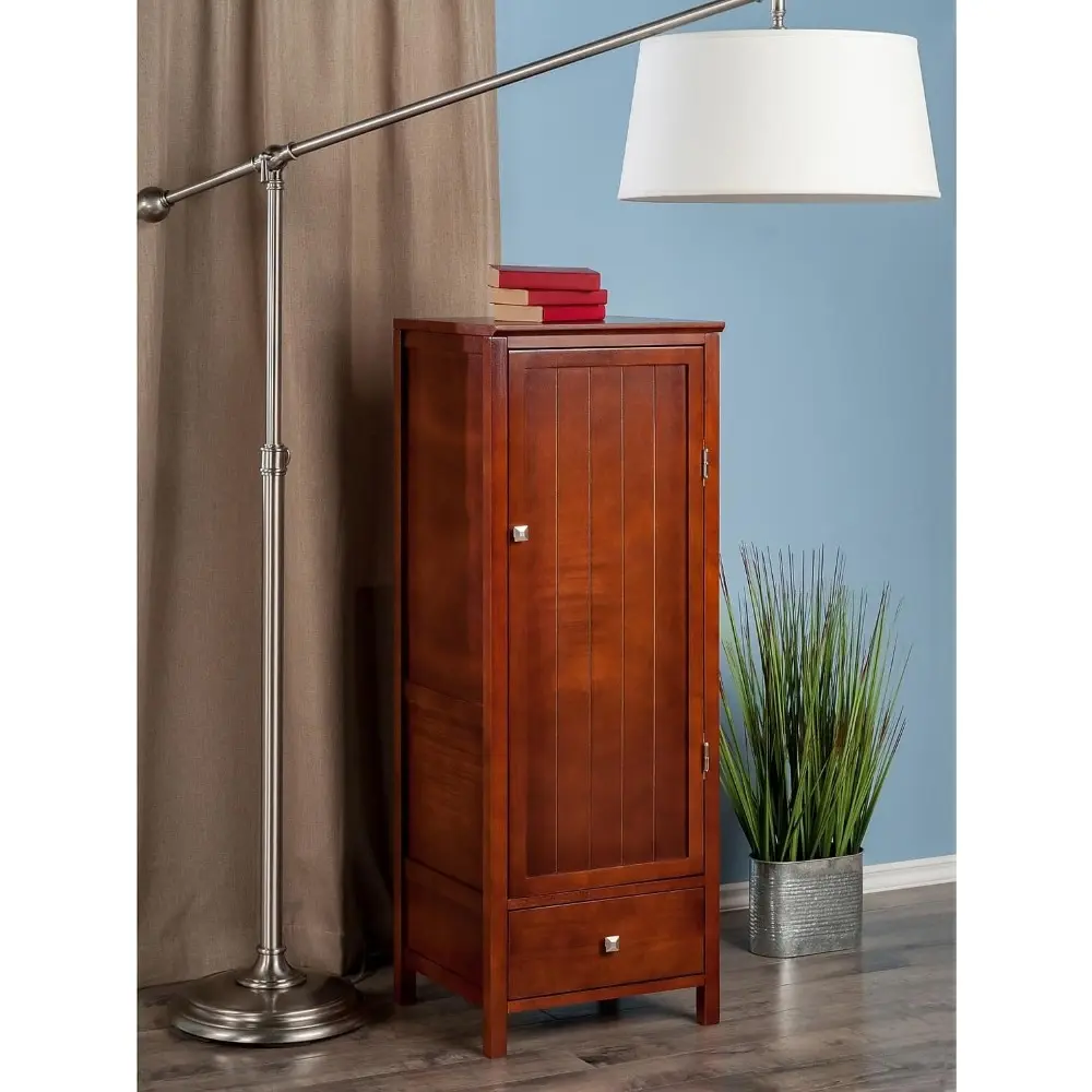 94402 Pantry Cupboard with Door, Antique Walnut