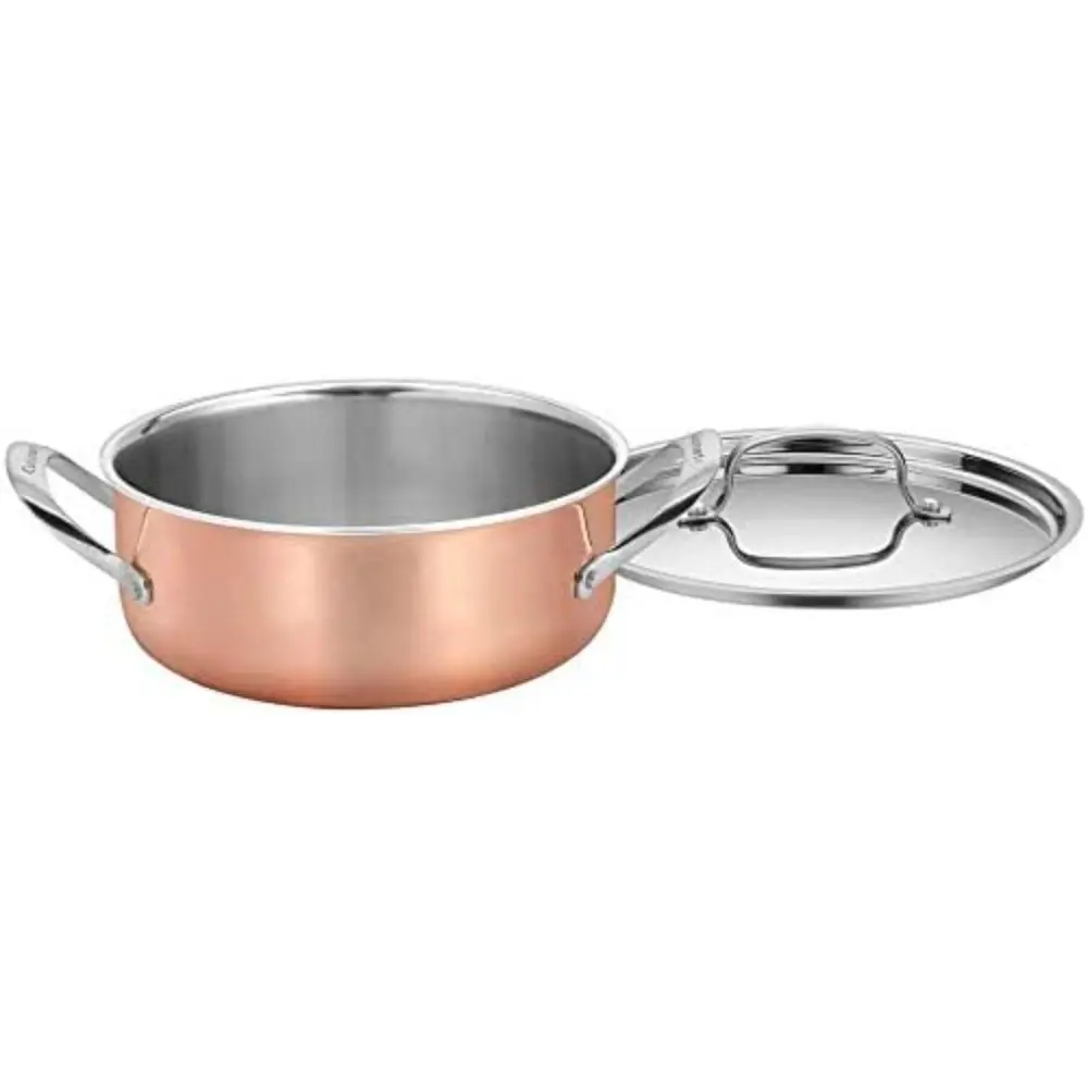 CTPG-11PC Copper Tri-Ply Stainless Steel Lids 11-Piece Aluminum Core Cookware Set