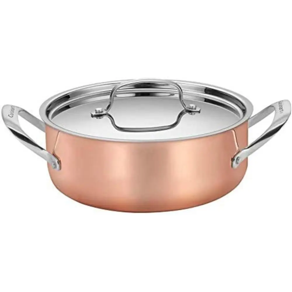 CTPG-11PC Copper Tri-Ply Stainless Steel Lids 11-Piece Aluminum Core Cookware Set
