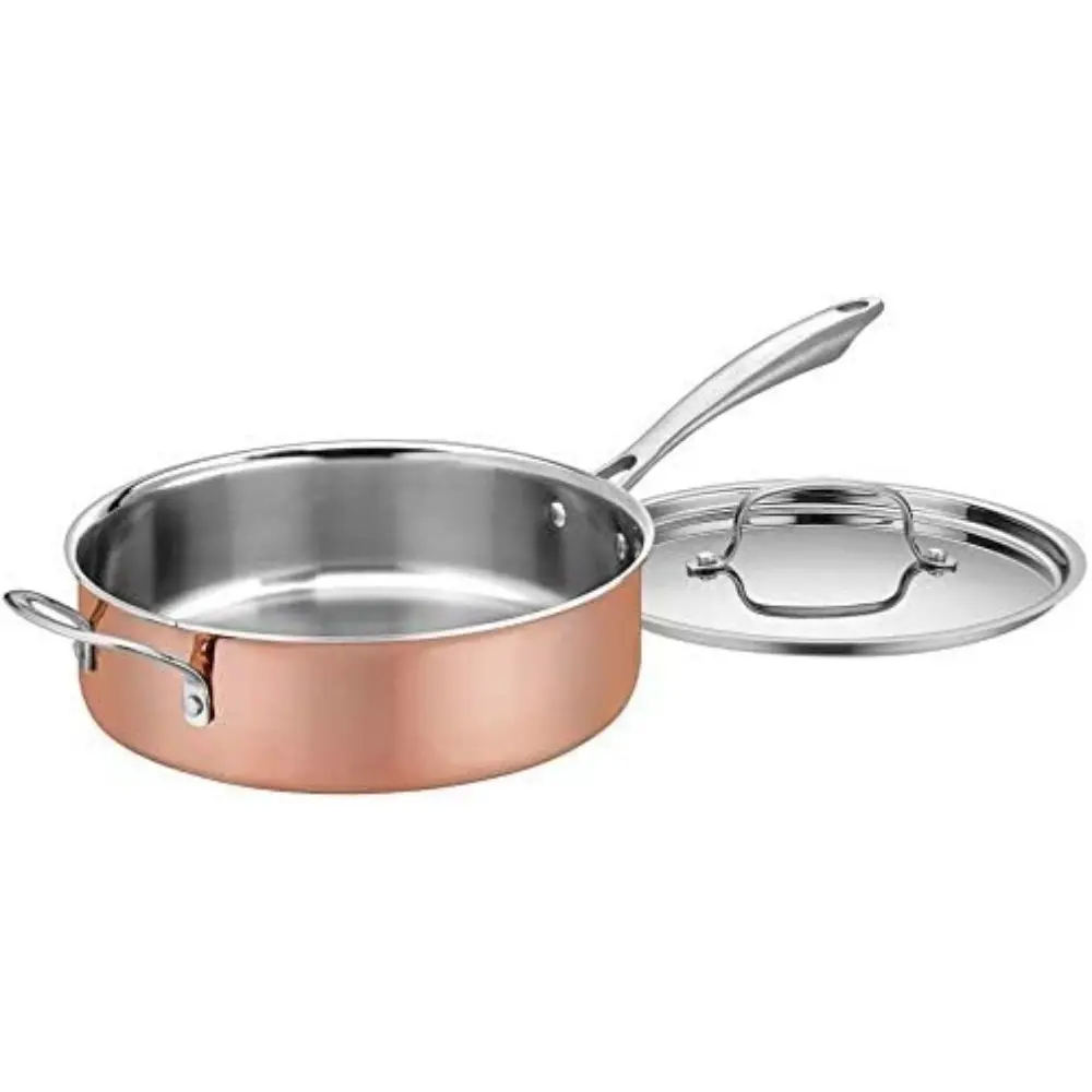 CTPG-11PC Copper Tri-Ply Stainless Steel Lids 11-Piece Aluminum Core Cookware Set