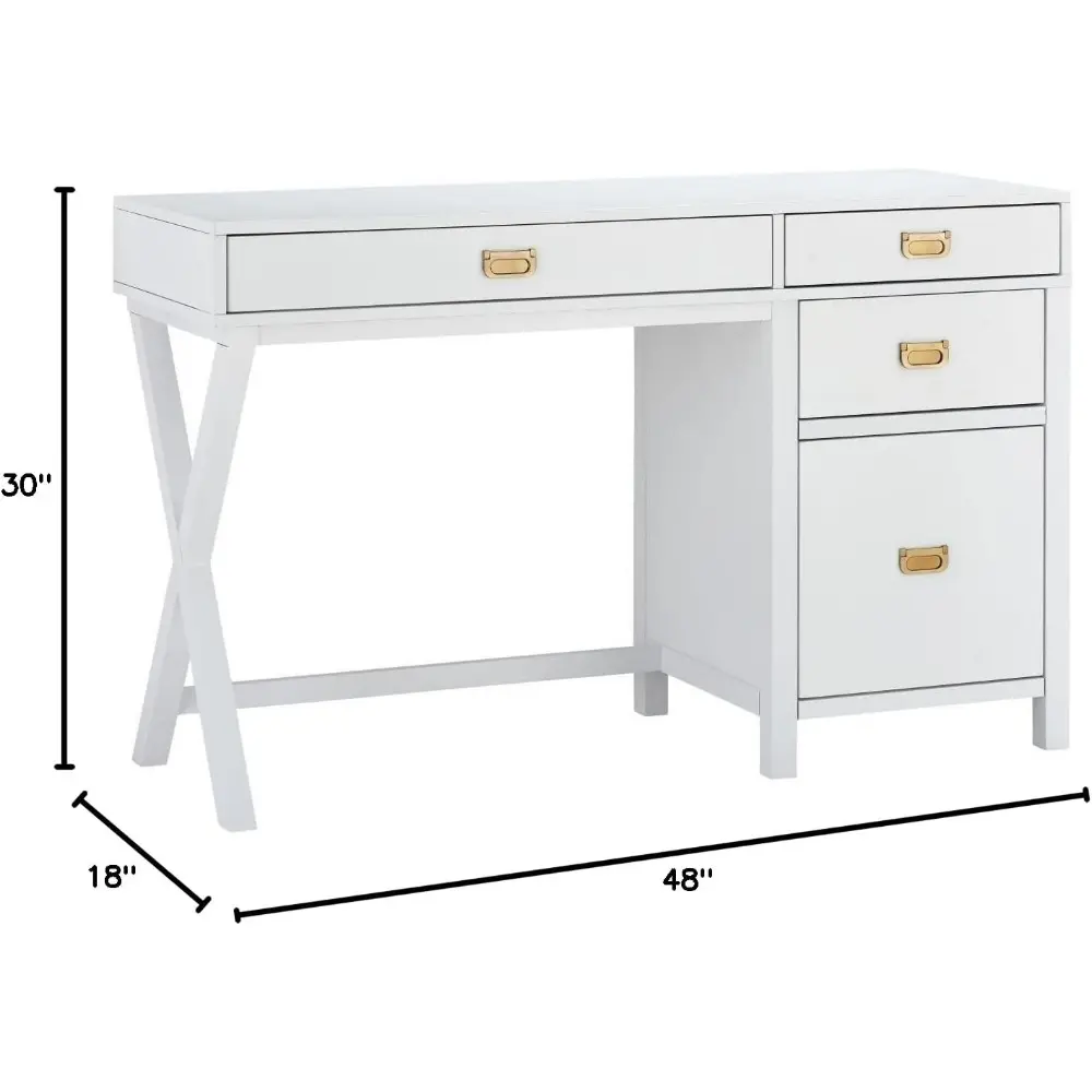 Peggy Side Storage Desk White
