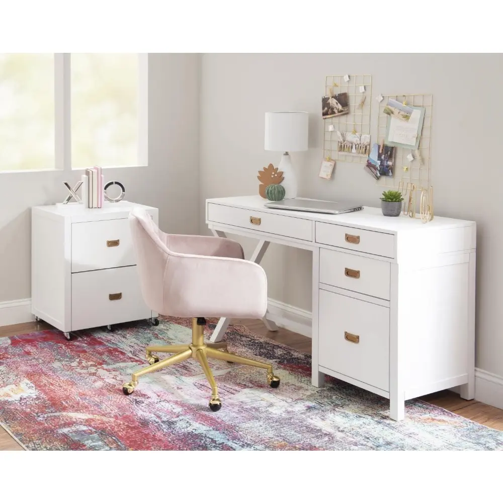 Peggy Side Storage Desk White