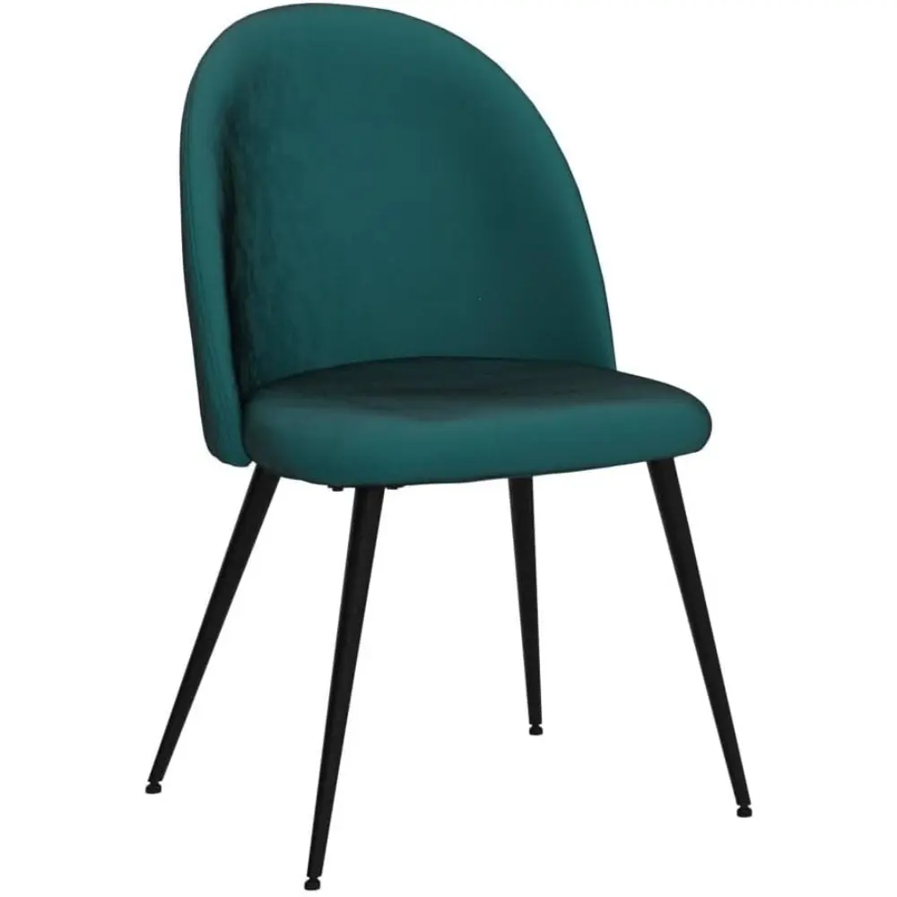 Contemporary Home Chair Set of 4,Nice Velvet Dining Chair No Arms Living Chair with Metal Legs for Kitchen,