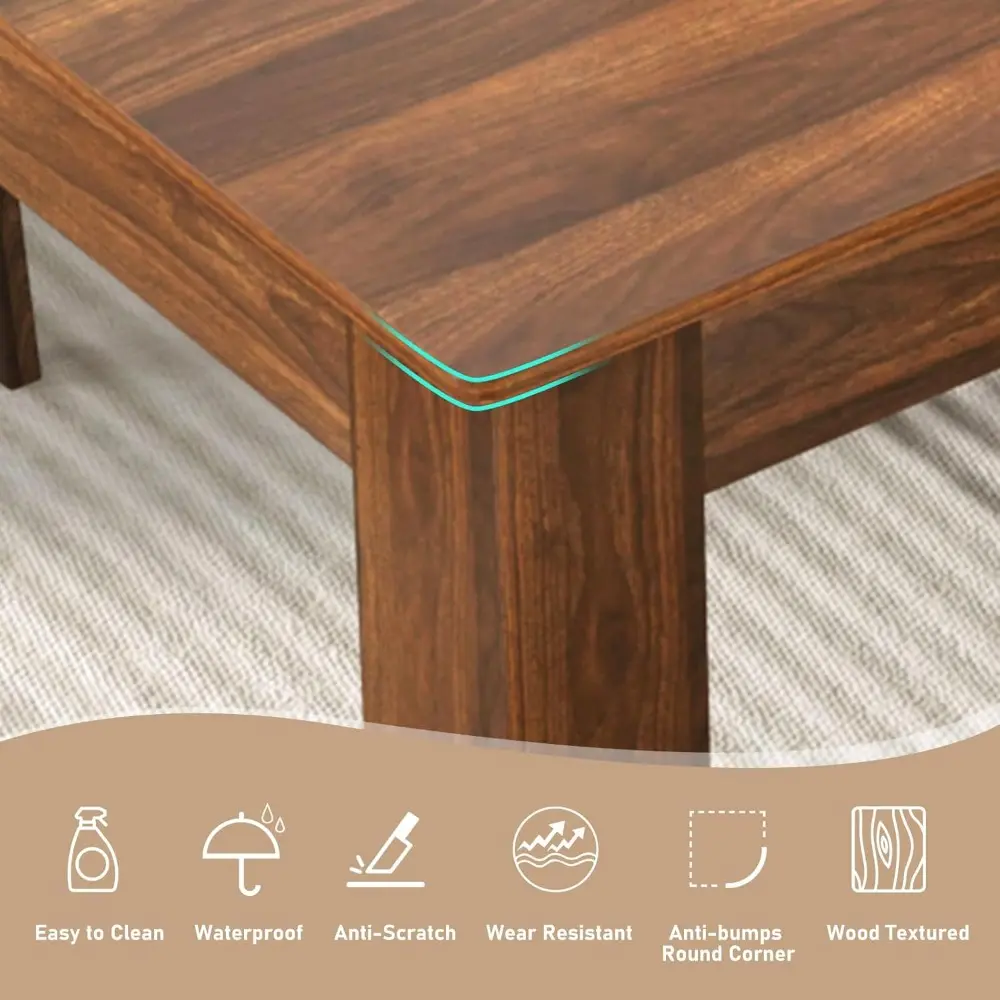 Extendable Dining Table for 6-10 Person, Wooden Dining Room Table, Modern Extendable Table for Gatherings, Meeting for Small Kit
