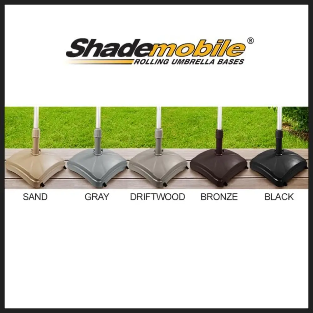 Outdoor Umbrella Stand w/Easy Rolling Base (up to 125lb) Heavy Duty Universal Design for Weighted Commercial Patio & Deck Big Mo