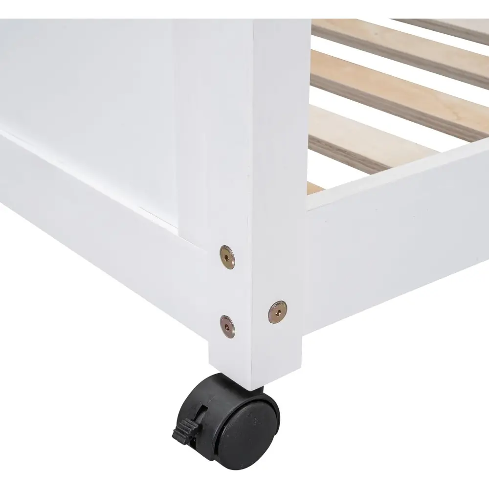 Full Over Full Bunk Bed with Desk and Storage Drawers, Solid Wood Loft Bunk Bed Frame for Kids Teens Adults,White