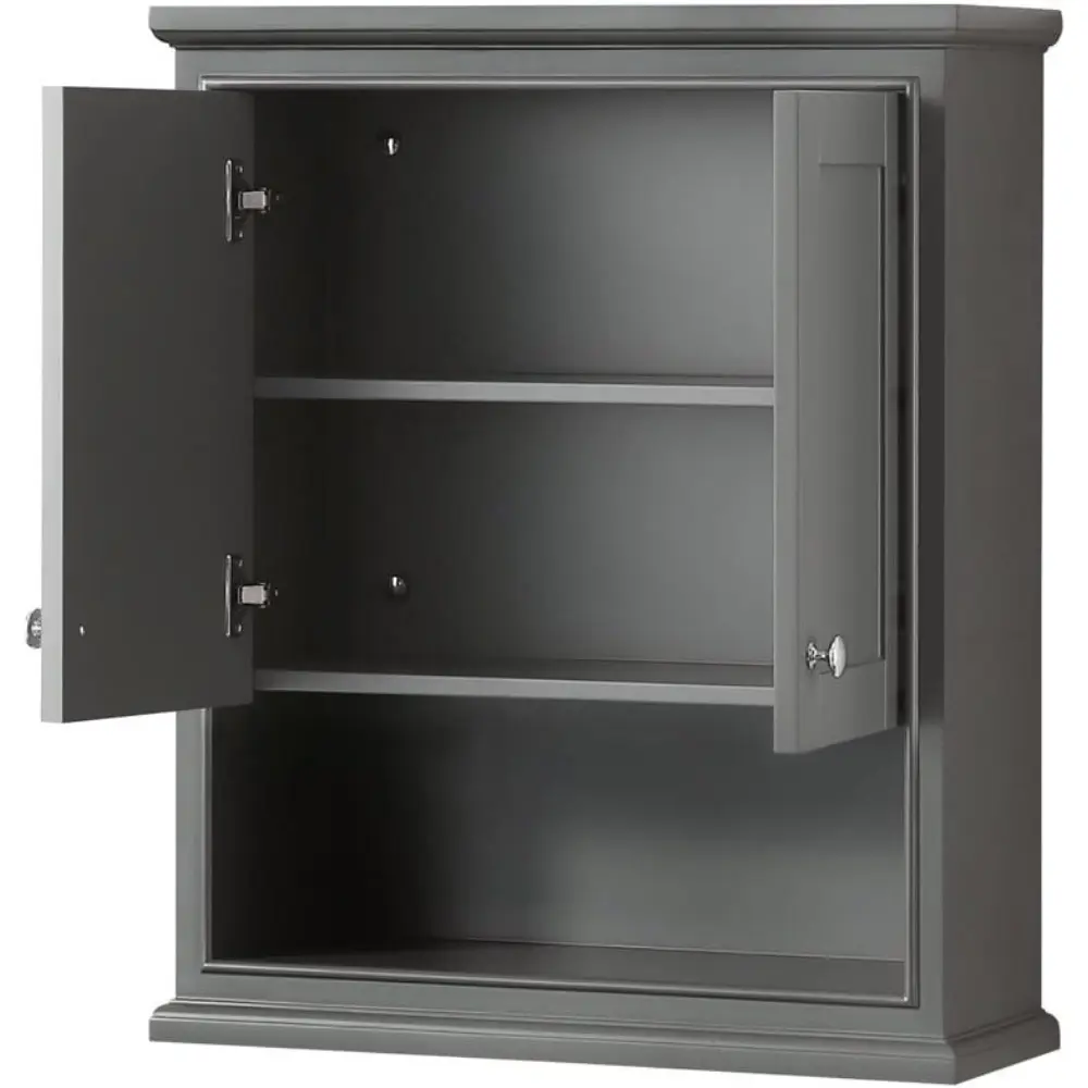 Deborah Bathroom Wall-Mounted Storage Cabinet in Dark Gray