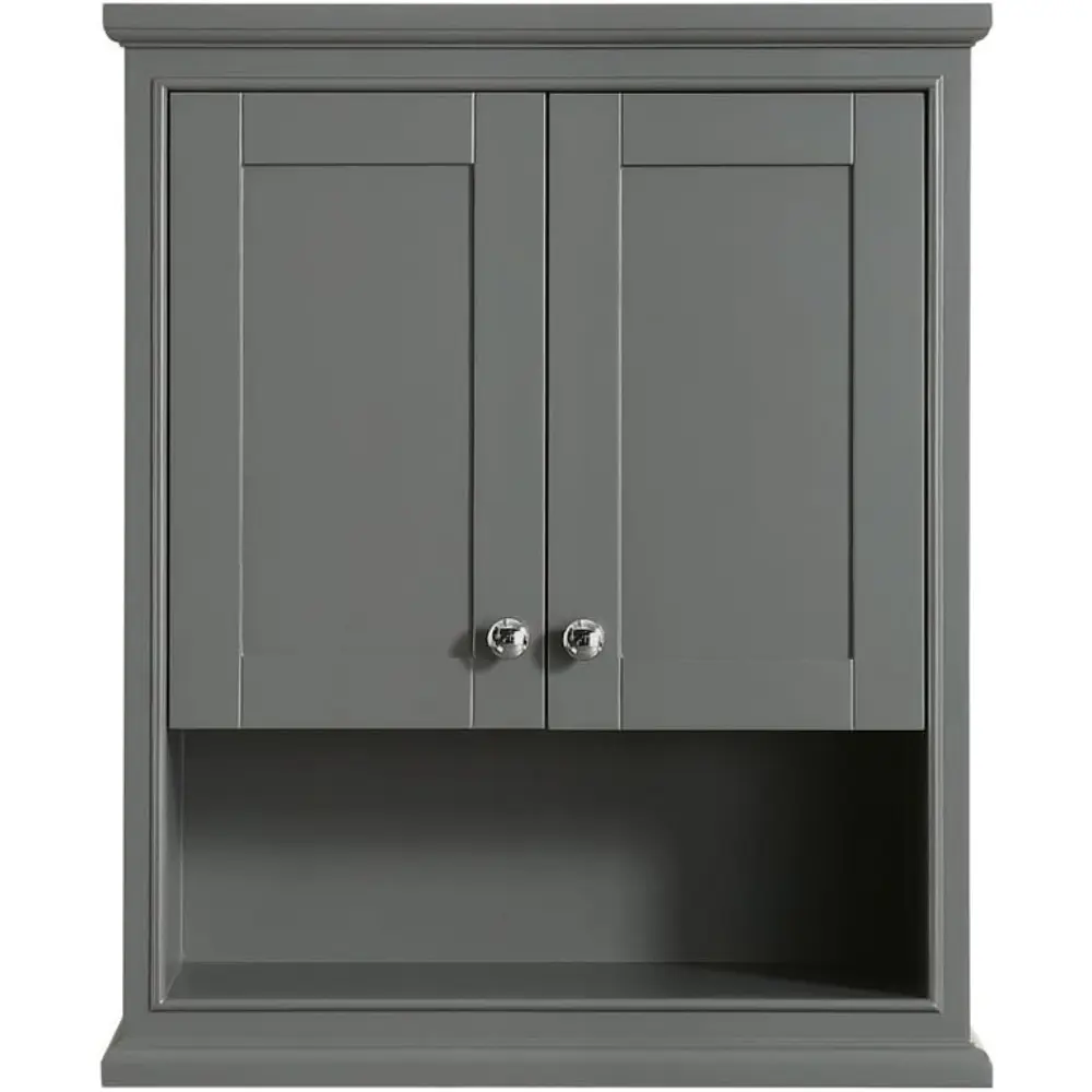 Deborah Bathroom Wall-Mounted Storage Cabinet in Dark Gray