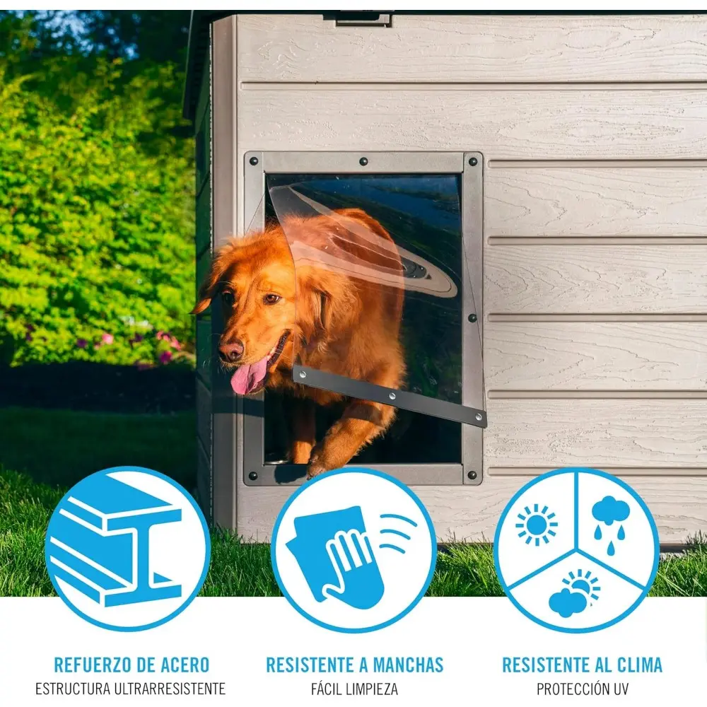 Deluxe Dog House, Weather Protected with Adjustable Vents, Ideal Shelter for Medium to Large Dogs