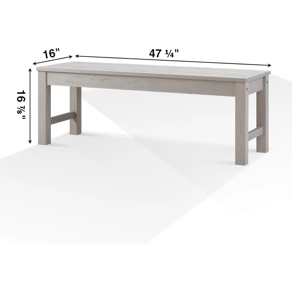 Psilvam Outdoor Bench, Two Person Poly Lumber Porch Bench, Weatherproof Garden Bench That Never Rot and Fade, All-Weather Patio
