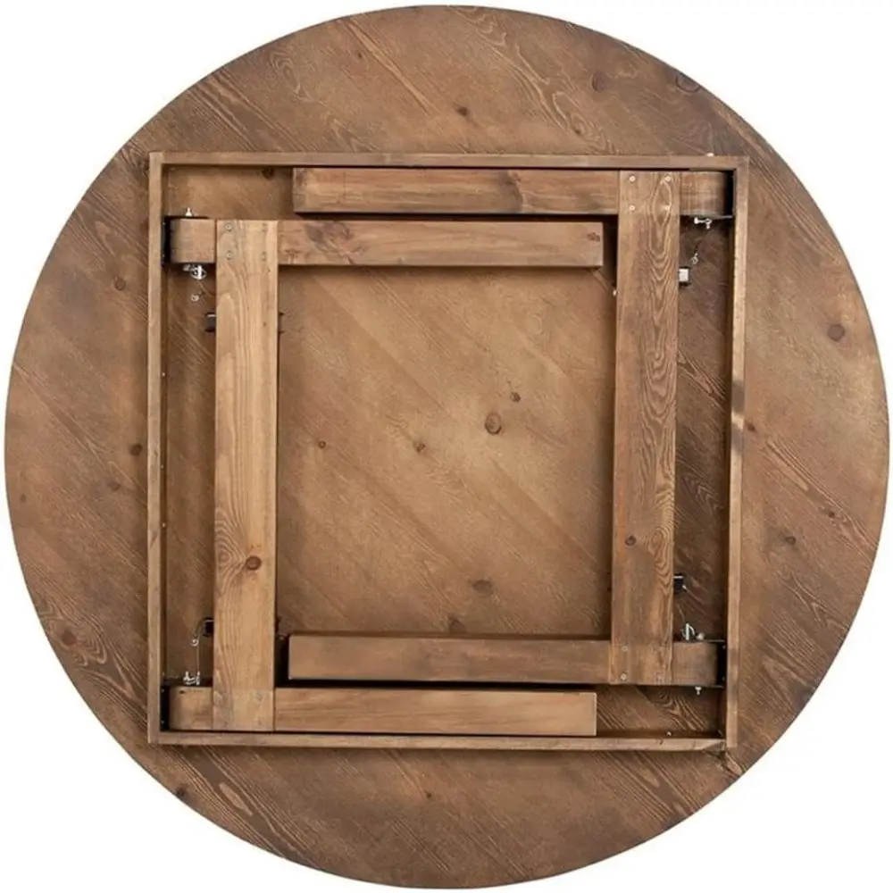 HERCULES Series Round Dining Table | Farm Inspired, Rustic & Antique Pine Dining Room Table