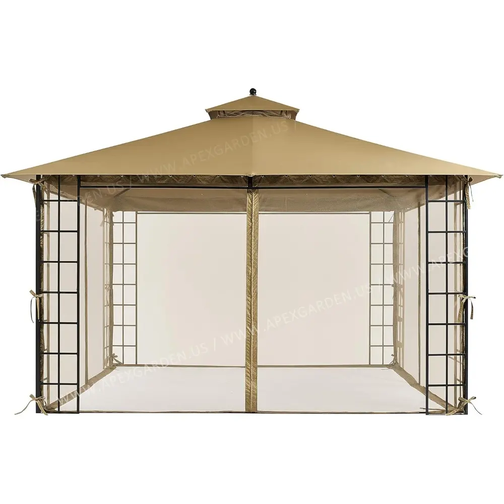 Apex Garden 10 ft. x 12 ft. Melody Gazebo with Mosquito Net