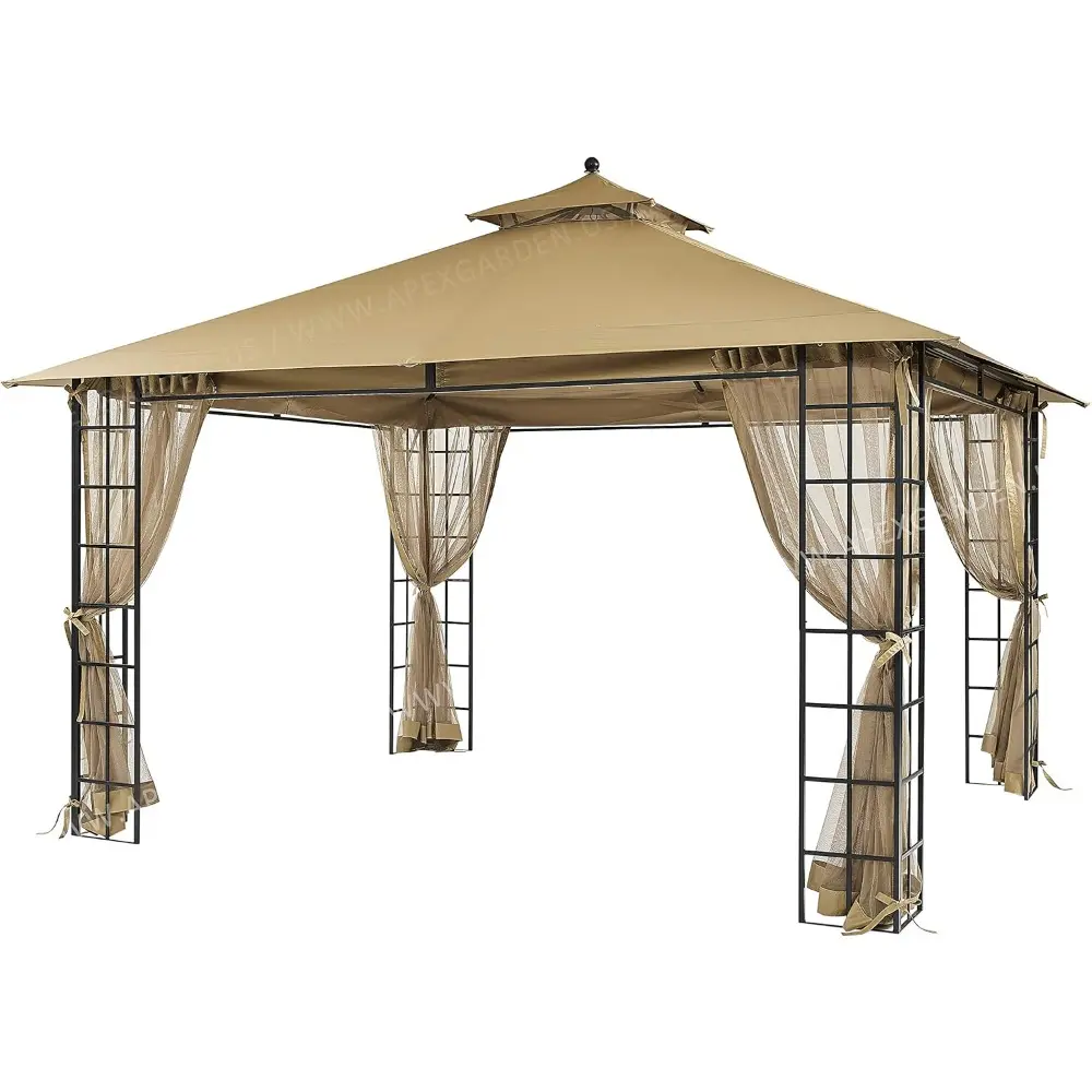 Apex Garden 10 ft. x 12 ft. Melody Gazebo with Mosquito Net