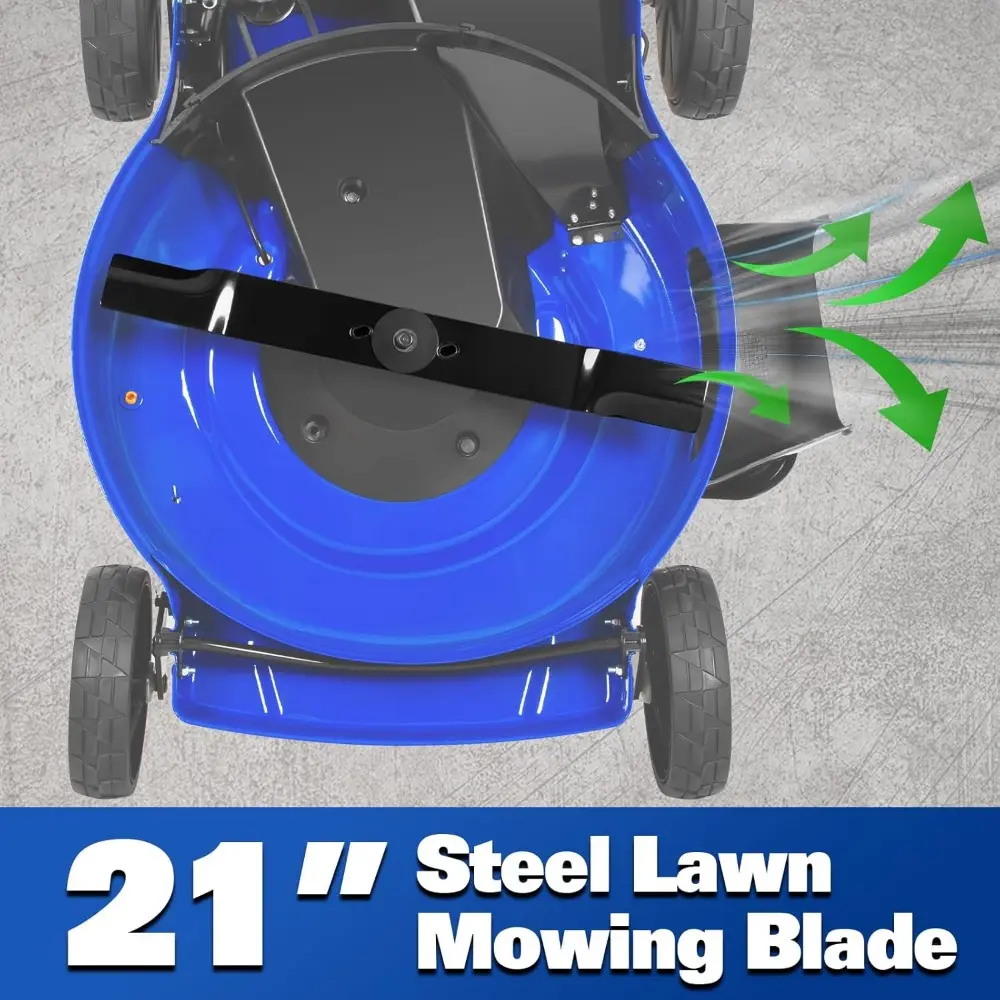 21 Inch Self Propelled Gas Lawn Mower, 201cc 4-Cycle OHV Engine, 3-in-1 Functions (Bagging, Mulching and Side Discharge) with 8