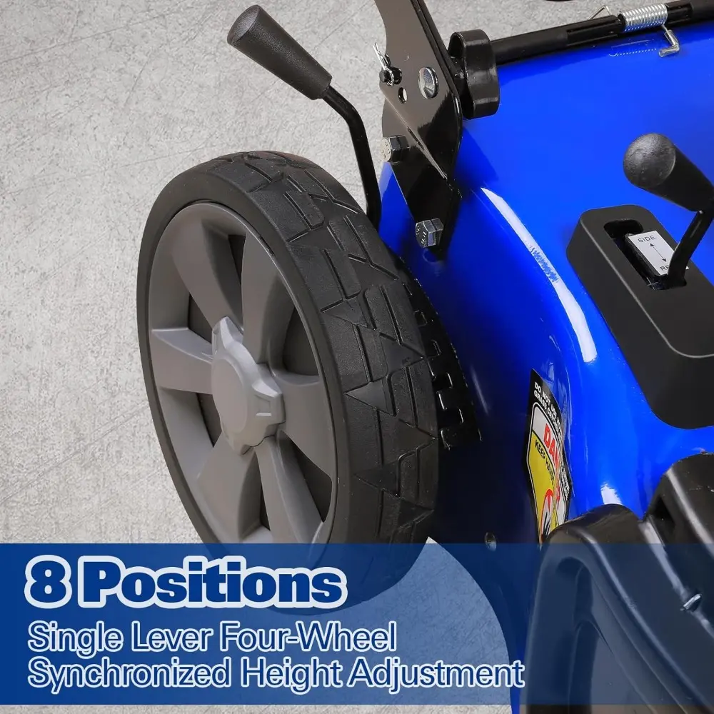 21 Inch Self Propelled Gas Lawn Mower, 201cc 4-Cycle OHV Engine, 3-in-1 Functions (Bagging, Mulching and Side Discharge) with 8