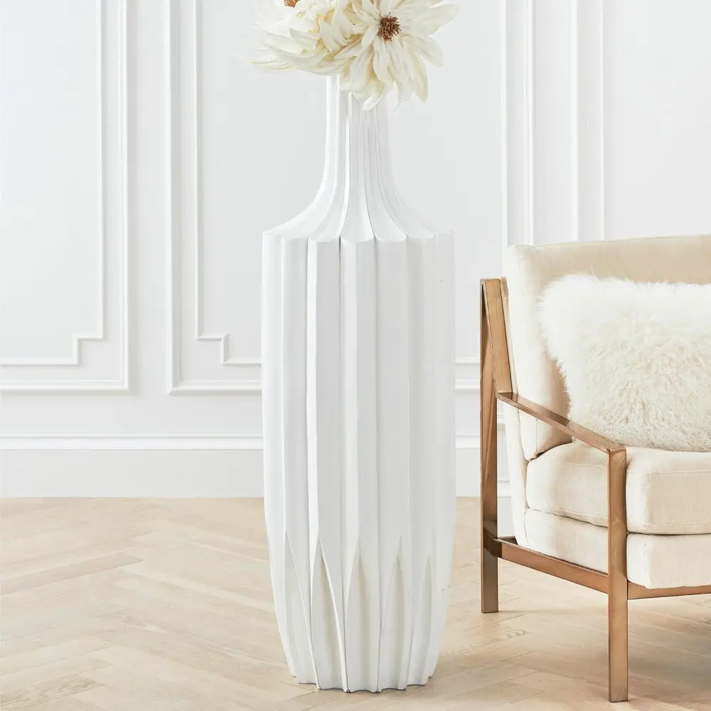 48.75 Inch Tall Resin Vase, Modern Home Decor Savannah Floor Vase for Living Room, Bedroom & Office, Statement Piece for Interi