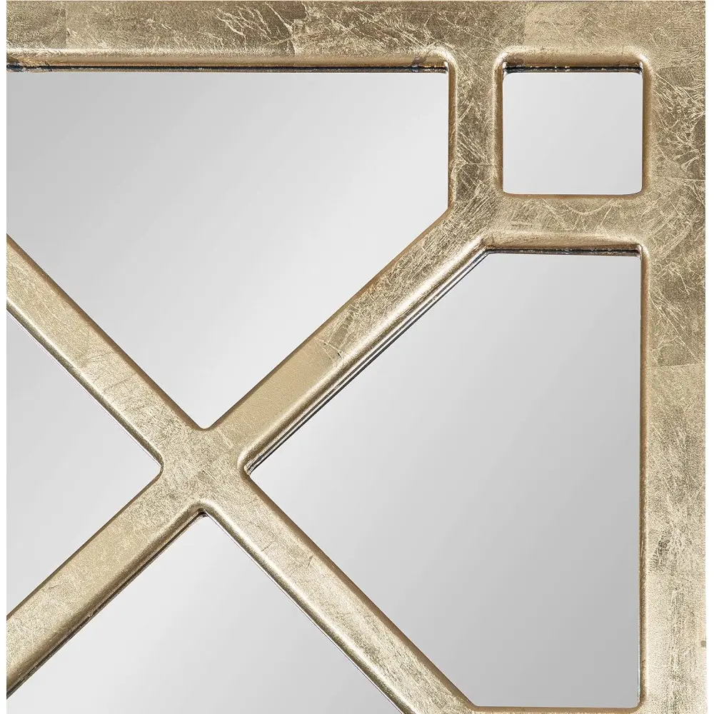 Vanderford Glam Panel Framed Wall Mirror, 18 x 47, Gold, Modern Full Length Mirror for Wall
