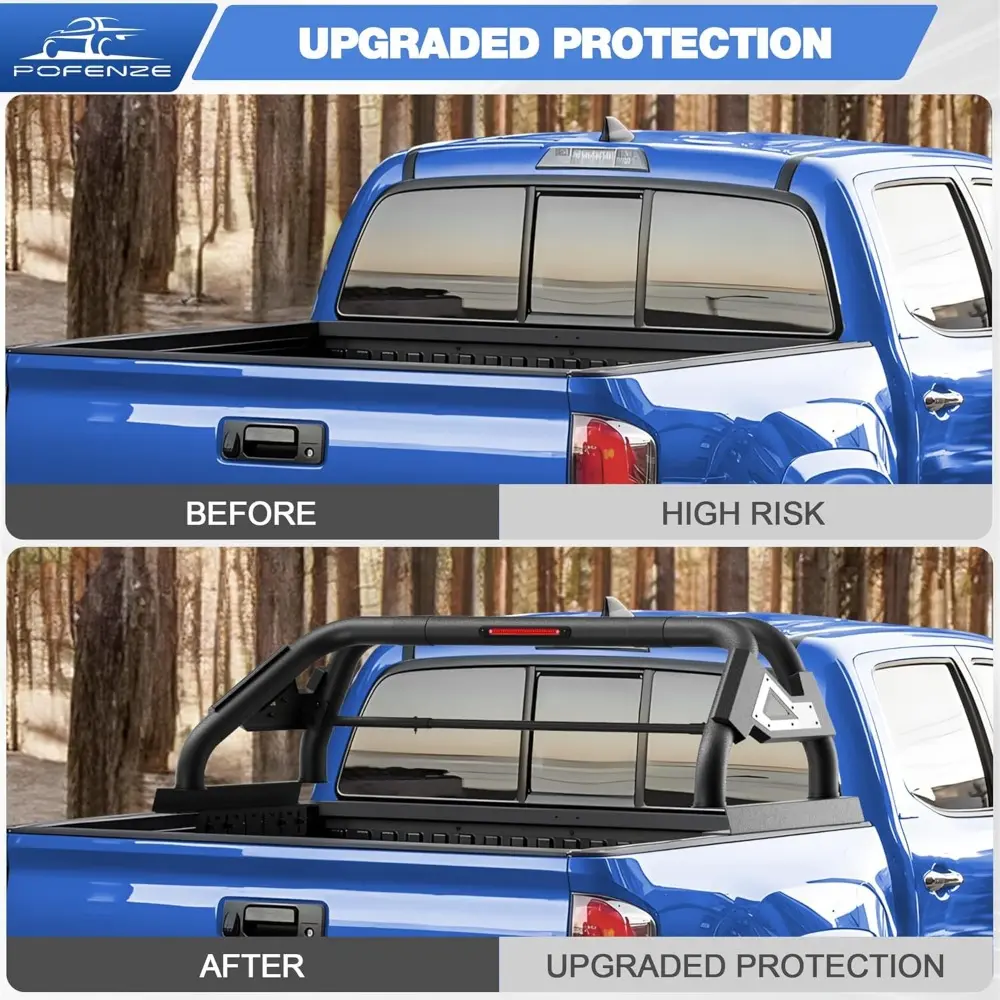 Roll Bar for Mid Size Trucks Adjustable Chase Rack Sport Bar for Truck Compatible with Jeep Gladiator JT & Chevy Colorado & Toyo