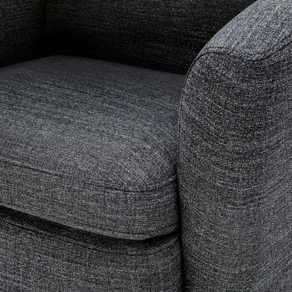 Watson & Whitely Swivel Accent Chairs for Living Room/Bedroom, Modern Armchair in Performance Fabric, Quarry Grey