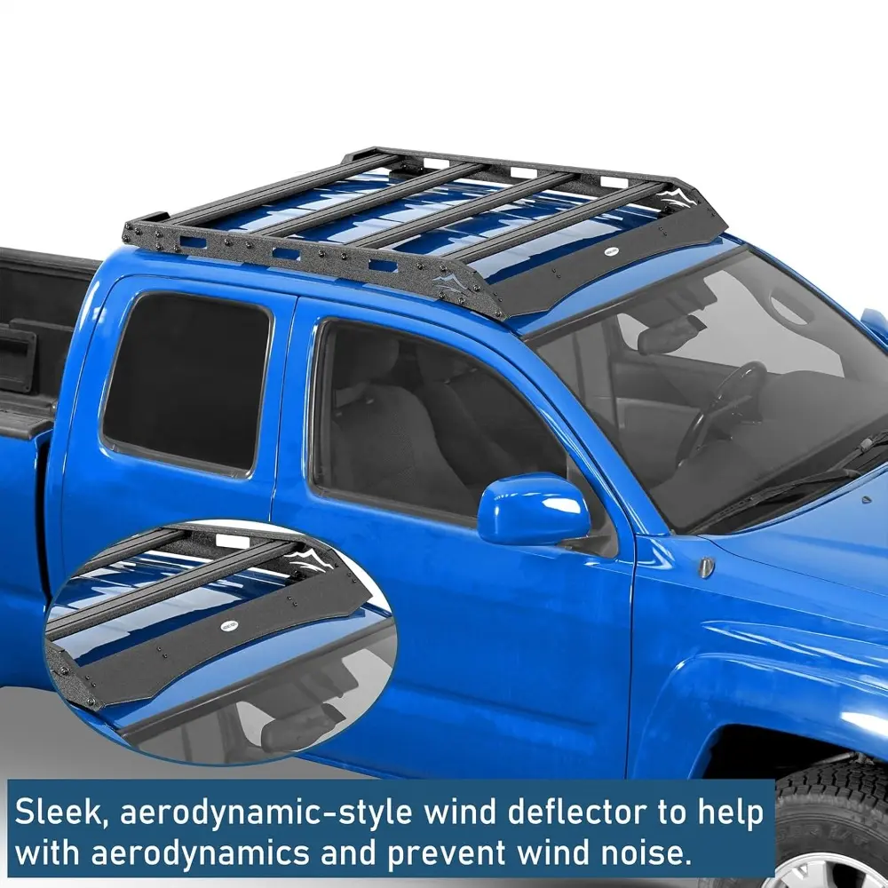 u-Box Access Cab Tacoma Roof Rack Top Cargo Crossbars Carrier Luggage Basket for Toyota Tacoma 2005-2023 2nd 3rd Gen Pickup Truc