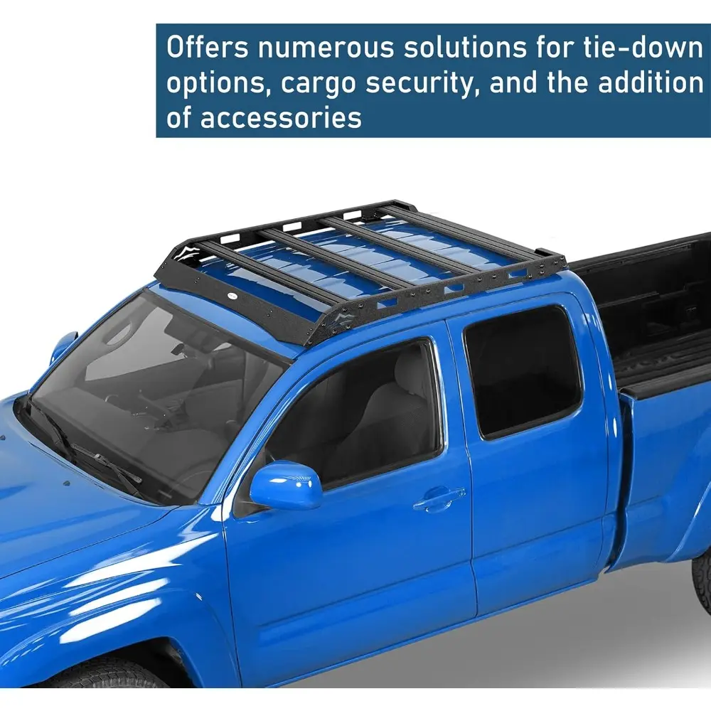 u-Box Access Cab Tacoma Roof Rack Top Cargo Crossbars Carrier Luggage Basket for Toyota Tacoma 2005-2023 2nd 3rd Gen Pickup Truc