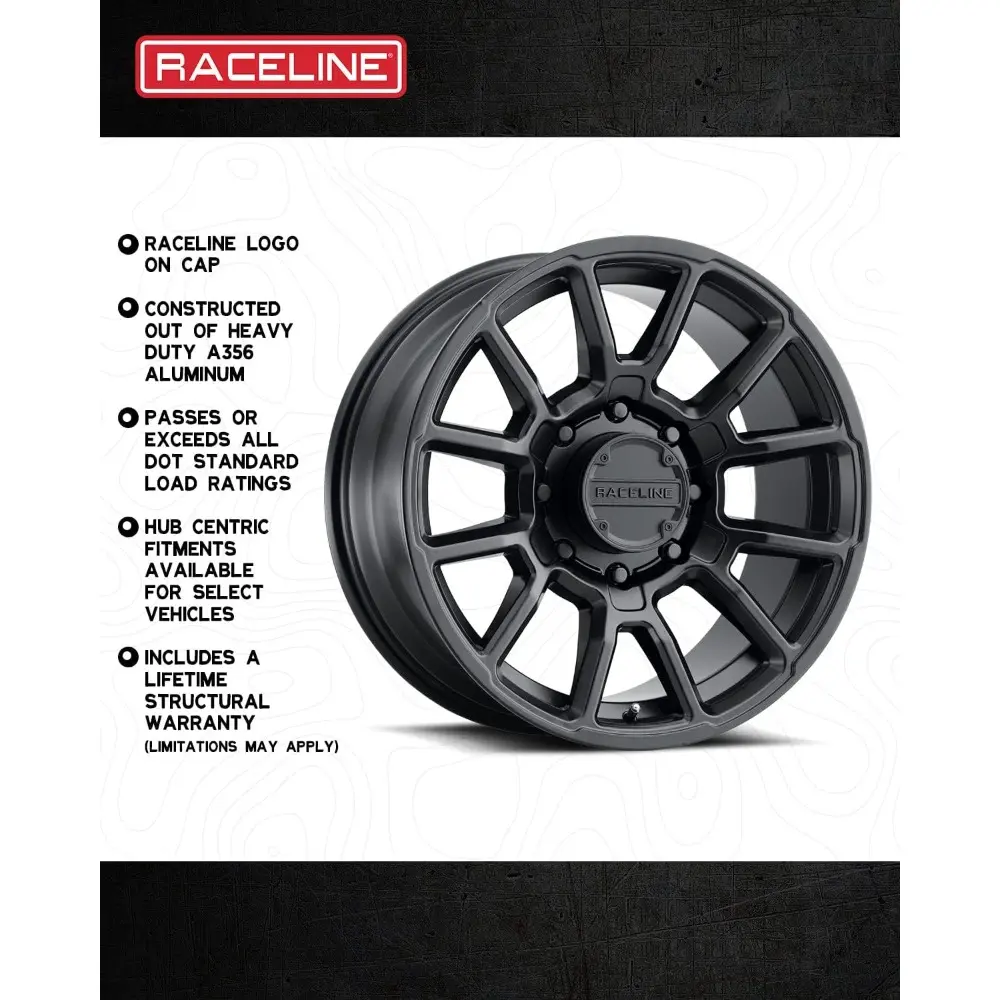 Wheels 950B GAUGE Wheel Satin Black 15X8"5X139.7 Bolt Pattern -24mm Offset/(3.5"B/S) Split Spoke Aluminum Passenger Car Wheels,