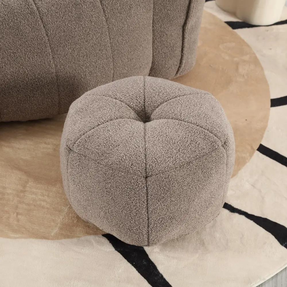 Bean Bag Chair with Ottoman, Armrest Bean Bag Couch with Memory Foam, Ultra Soft Chenille Bean Bag Chair with Footrest, Modern L