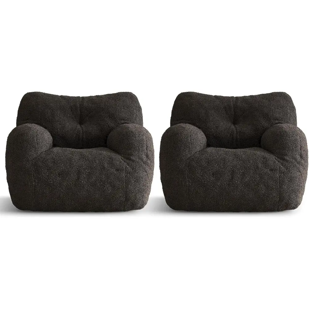 Bean Bag Chair, Filled Beanbag Chair for Living Room, Stuffed Beanbag Chairs, Comfy Bean Bag Chairs with Filling (Teddy Fabric i