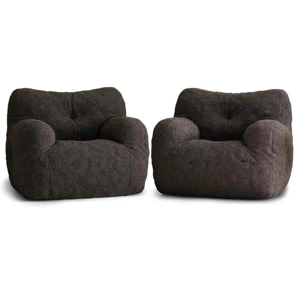 Bean Bag Chair, Filled Beanbag Chair for Living Room, Stuffed Beanbag Chairs, Comfy Bean Bag Chairs with Filling (Teddy Fabric i