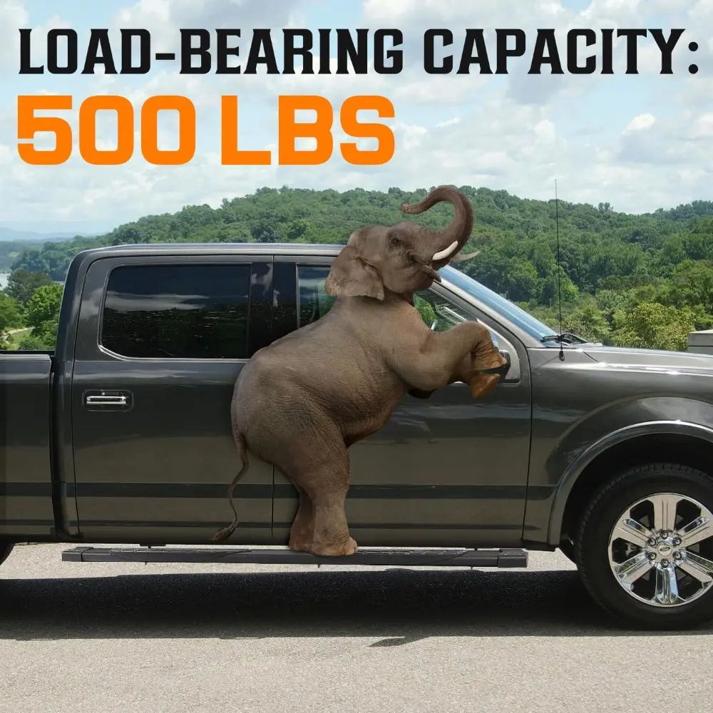 COMNOVA Aluminum Running Boards Compatible with 2022-2025 Toyota Tundra CrewMax. 6.5 Inch Tundra Running Boards, Black Side Step
