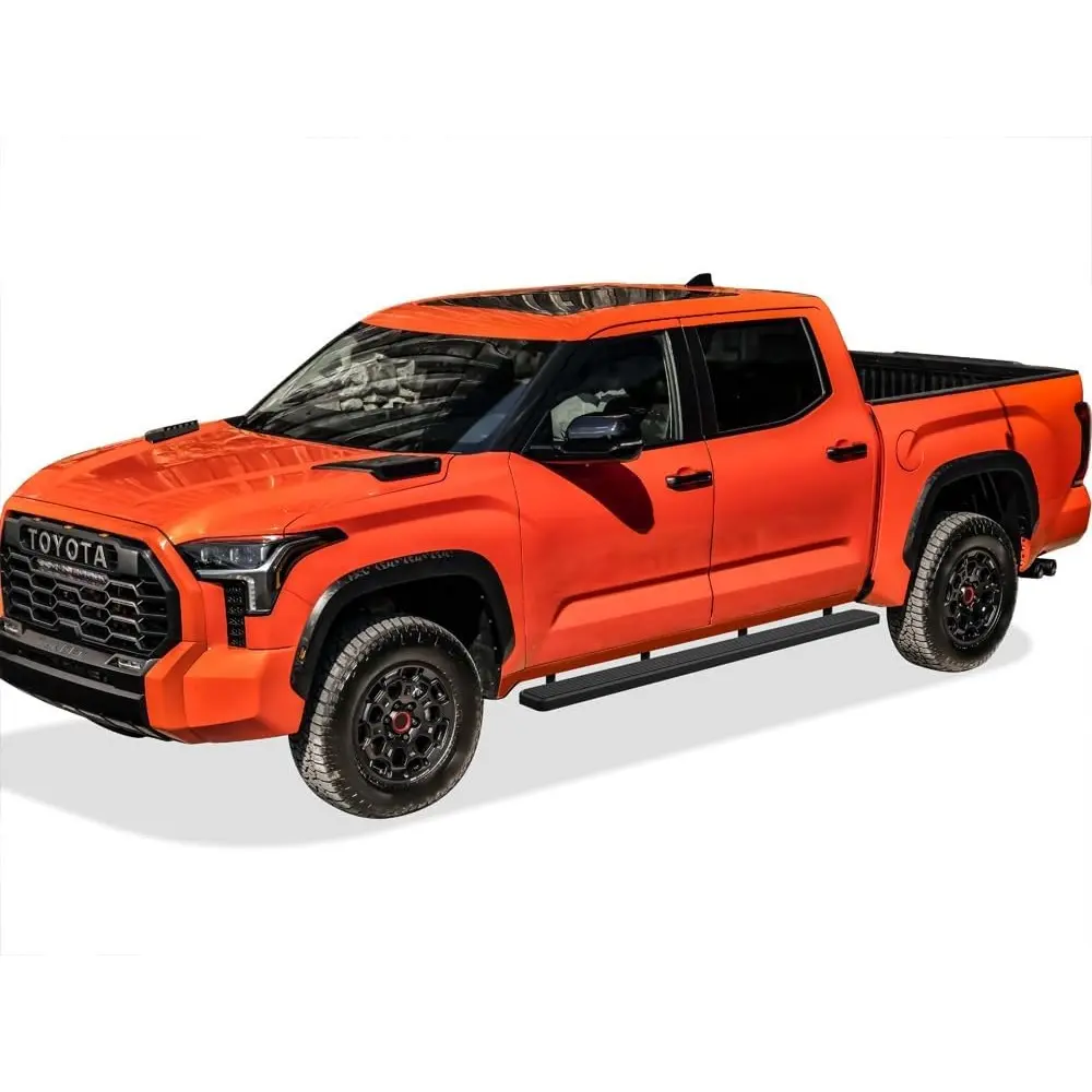 Running Boards 5 inches Matte Black Compatible with Toyota Tundra 2022-2025 CrewMax Stainless Steel (Nerf Bars Side Steps Side