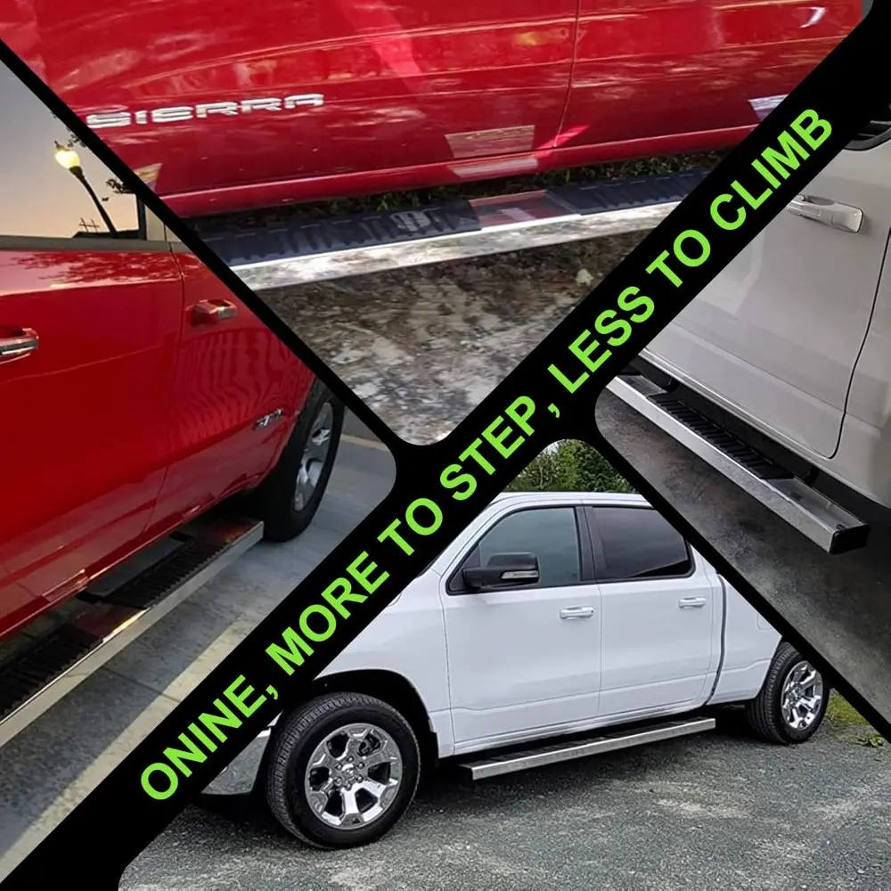 6" Chrome Running Boards Custom Fit 2022-2025 Toyota Tundra Crew Max Cab Crew Cab Side Step Nerf bar, Aluminum Polished