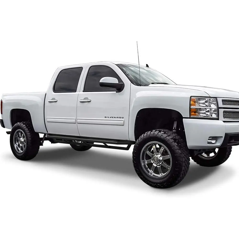 304 Stainless Steel Side Steps Armor Compatible with Chevy Silverado GMC Sierra 1500 2500 3500 2001-2006 Crew Cab & Classic 07