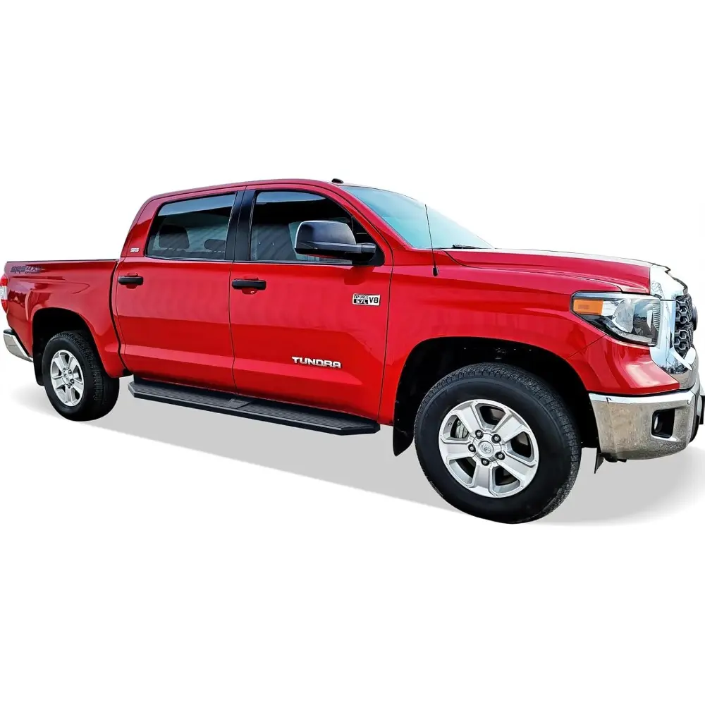 Black Stainless Steel Running Boards Style Compatible with Toyota Tundra 2007-2021 CrewMax (Side Steps Side Bars) 6in Wide