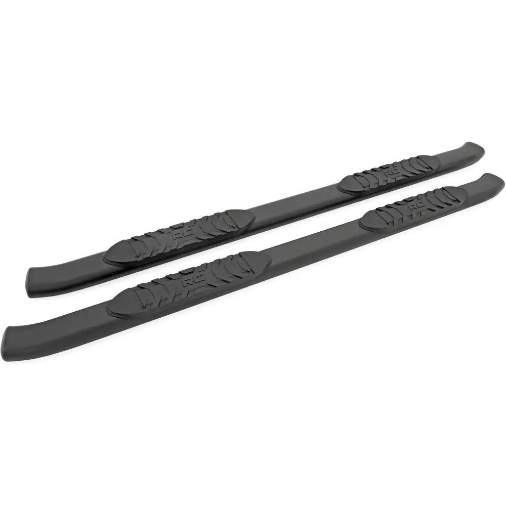 Oval Nerf Steps for Ram 1500 (2019-2025) 1500 TRX (2021-2024) Crew Cab - OEM Style Rails with Built-in Side Steps