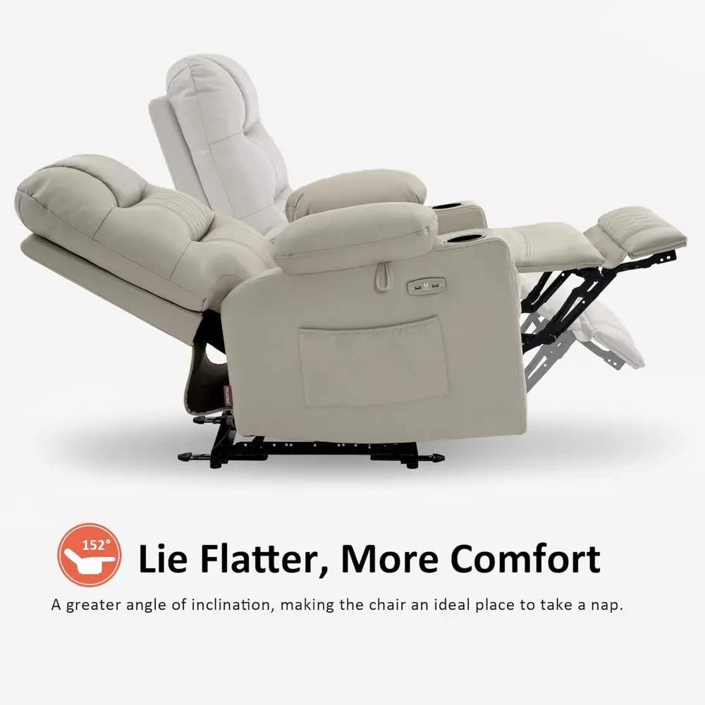 "Massage Chair with Heat and Vibration, Zero Gravity Recliner with USB Ports and Cup Holders for Living Room Comfort"
