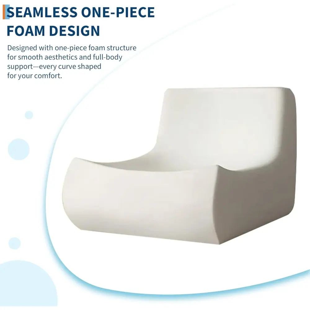 Bean Bag Chairs for Adults, Memory Foam Couch Single Sofa Chair with Suede-Like Fabric, Cozy Comfy Reading Nook Chairs, Floor C