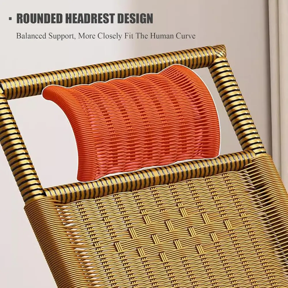 Sturdy Rattan Rocking Chair,Outdoor Recliner Heavy Duty Lawn,Indoor Rocking Chair Nursing Chair,Accent Armchair for for Living R